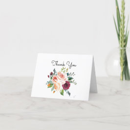 Vielen Dank an die Blume von Watercolor Vintag Car Dankeskarte