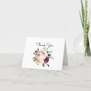 Vielen Dank an die Blume von Watercolor Vintag Car Dankeskarte