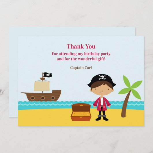 Vielen Dank an die Captain Card Dankeskarte (Vorne/Hinten)