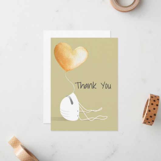 Vielen Dank an die Coronavirus Edition Mitteilungskarte (Vorderseite/Rückseite Beispiel)