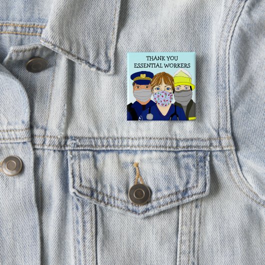 Vielen Dank an die essenziellen Mitarbeiter Button (Beispiel)