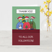 Vielen Dank an die Freiwilligen zu Weihnachten Karte (Gelbe Blume)