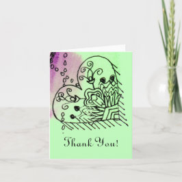 Vielen Dank an die Front Line Workers Green Lila H Dankeskarte