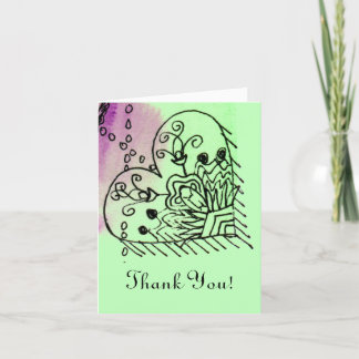 Vielen Dank an die Front Line Workers Green Lila H Dankeskarte