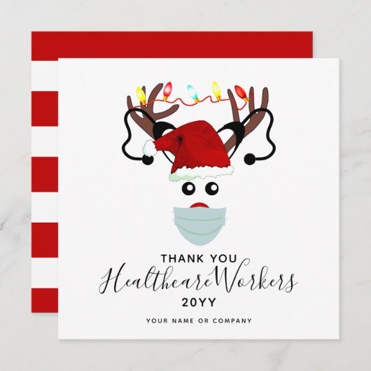 Vielen Dank an die Gesundheitsarbeiter Weihnachtsm (Vorne/Hinten)