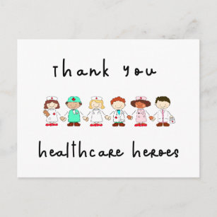 Vielen Dank an die Helden der Gesundheitsfürsorge, Postkarte