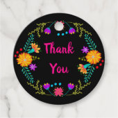 Vielen Dank an die mexikanische Fiesta Colorful Fo Geschenkanhänger (Vorderseite)