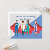 Vielen Dank an die Mitarbeiter des Gesundheitswese Karte (Vorderseite/Rückseite Beispiel)