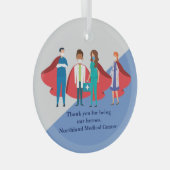 Vielen Dank an die Mitarbeiter des Gesundheitswese Ornament Aus Glas (Vorderseite Rechts)