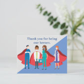 Vielen Dank an die Mitarbeiter des Gesundheitswese Postkarte (Stehend Vorderseite)