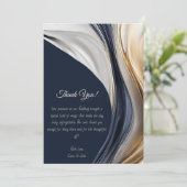 Vielen Dank an die Moderne Abstrakt - Blue White G Einladung (Stehend Vorderseite)