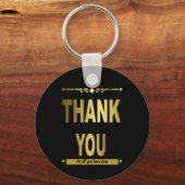 Vielen Dank an die Moderne Black Gold Schlüsselanhänger (Vorderseite)