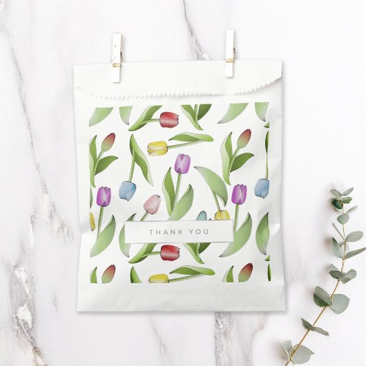 Vielen Dank an die moderne farbenfrohe Tulip Flora Geschenktütchen