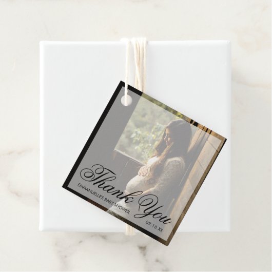 Vielen Dank an die moderne Foto Gender Neutral Bab Geschenkanhänger (Beispiel)