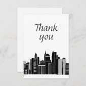 Vielen Dank an die moderne Grafische Stadt Scape C Dankeskarte (Vorne/Hinten)