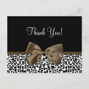 Vielen Dank an die Moderne Leopard Carafe Brown Ri Postkarte