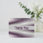 Vielen Dank an die moderne Lila Diagonal Lines Postkarte (Stehend Vorderseite)