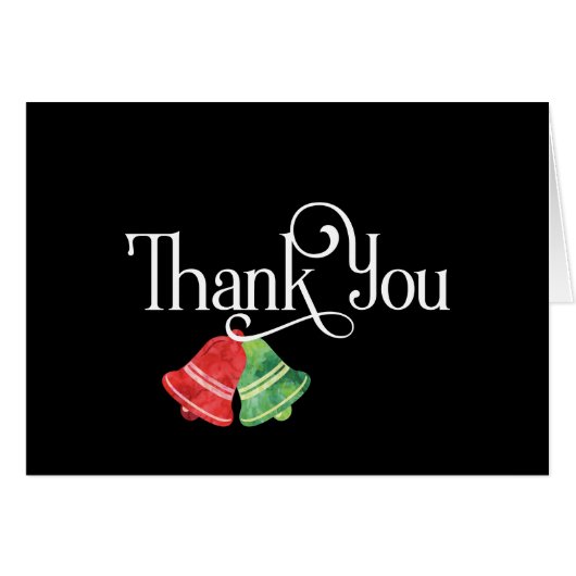 Vielen Dank an die rot-grünen Weihnachtsglocken (Vorderseite (Horizontal))