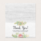 Vielen Dank an die Rustic Watercolor Succulent Wüs (Außenseite Aufgefaltet)