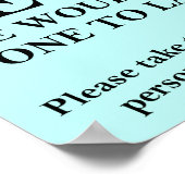 Vielen Dank an die stupide Person Funny Poster Sig (Ecke)