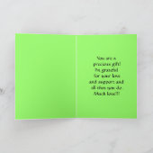 Vielen Dank an die Tochter Lily of the Valley Dankeskarte (Innenseite)