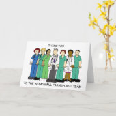 Vielen Dank an die Transplant Team Cartoon Group Karte (Gelbe Blume)