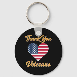 Vielen Dank an die Usa Flag Heart Veteran Patriot Schlüsselanhänger