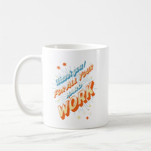Vielen Dank an die Verwaltungspersonal Kaffeetasse (Links)