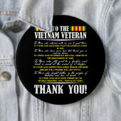 Vielen Dank an die vietnamesischen Veteranen tapfe Button (Beispiel)