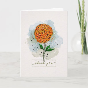 Vielen Dank an die Watercolor SketchyDoodle Blume  Karte