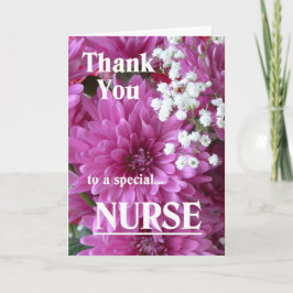 Vielen Dank an eine besondere nurse-rosa Floral Dankeskarte