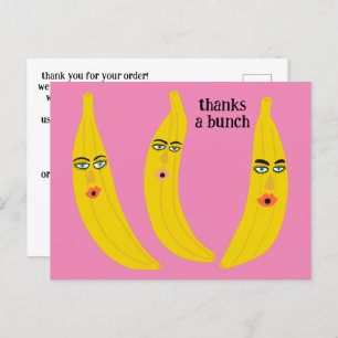VIELEN DANK AN EINE BUNCH Funny Bananas ORGANE DAN Postkarte