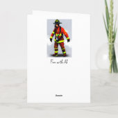 Vielen Dank an einen Firefighter Custom Message Karte (Rückseite)