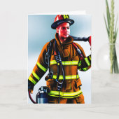 Vielen Dank an einen Firefighter Custom Message Karte (Vorderseite)