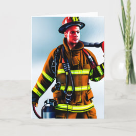 Vielen Dank an einen Firefighter Custom Message Karte