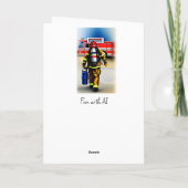 Vielen Dank an einen Firefighter Custom Message Karte (Rückseite)