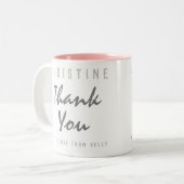 Vielen Dank an einen Freund Zweifarbige Tasse (Vorderseite Links)