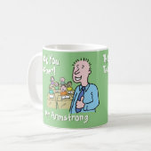 Vielen Dank an einen männlichen Lehrer Kaffeetasse (Vorderseite Links)