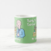 Vielen Dank an einen männlichen Lehrer Kaffeetasse (Mittel)