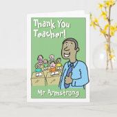 Vielen Dank an einen männlichen Lehrer Karte (Gelbe Blume)