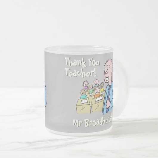 Vielen Dank an einen männlichen Lehrer Mattglastasse (VorderseiteRechts)