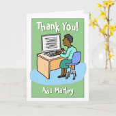 Vielen Dank an einen Mitarbeiter von Black Female Karte (Gelbe Blume)