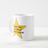 Vielen Dank an einen tollen Fußballtrainer Kaffeetasse (Vorderseite Links)