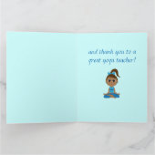 Vielen Dank an einen Yoga-Lehrer Dankeskarte (Innenseite)