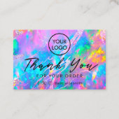 Vielen Dank an Feueropal-Hintergrundekarte Visitenkarte (Vorderseite)