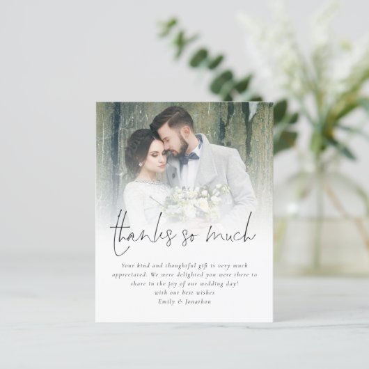 Vielen Dank an Foto Hochzeit. Vielen Dank (Stehend Vorderseite)