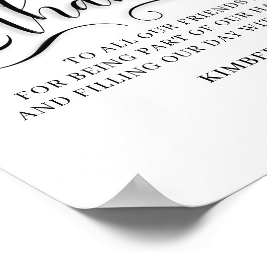 Vielen Dank an Freunde und Familienfeiern Poster (Ecke)