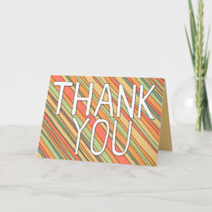 Vielen Dank an Funky Stripes notecard Dankeskarte