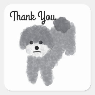Vielen Dank an Gray Poodle #2 Stickers