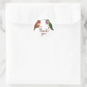 Vielen Dank an Hummingbirds Classic Round Sticker (Tasche)